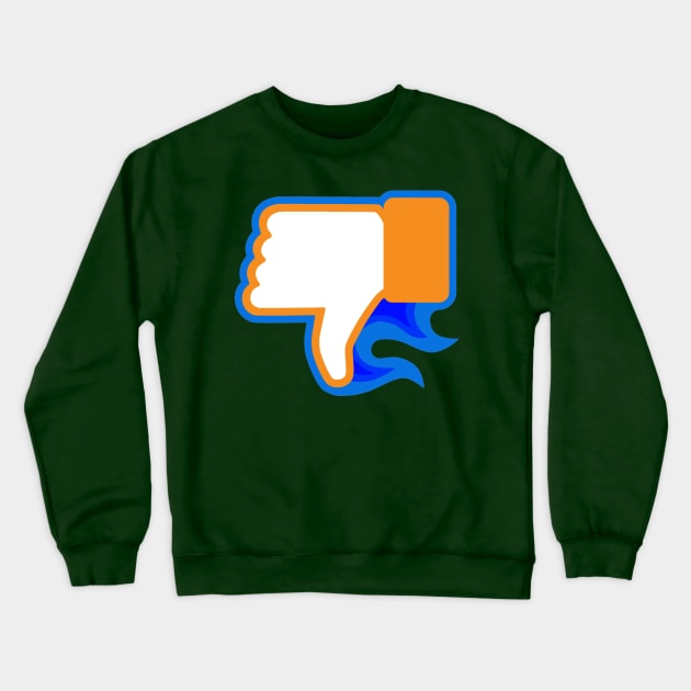 👎🏻 Flames of Opposition: A Blazing Dislike 👎🏻 Crewneck Sweatshirt by INLE Designs